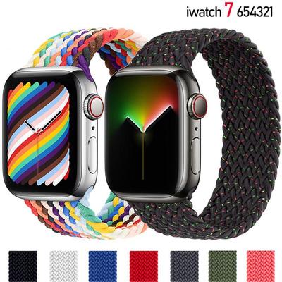 Плетеная петля Solo для Apple Watch Band Se 76543, 40 мм, 44 мм, эластичный ремешок для браслета Smart Series, аксессуары 38 мм, 42 мм, 41 мм, 45 мм