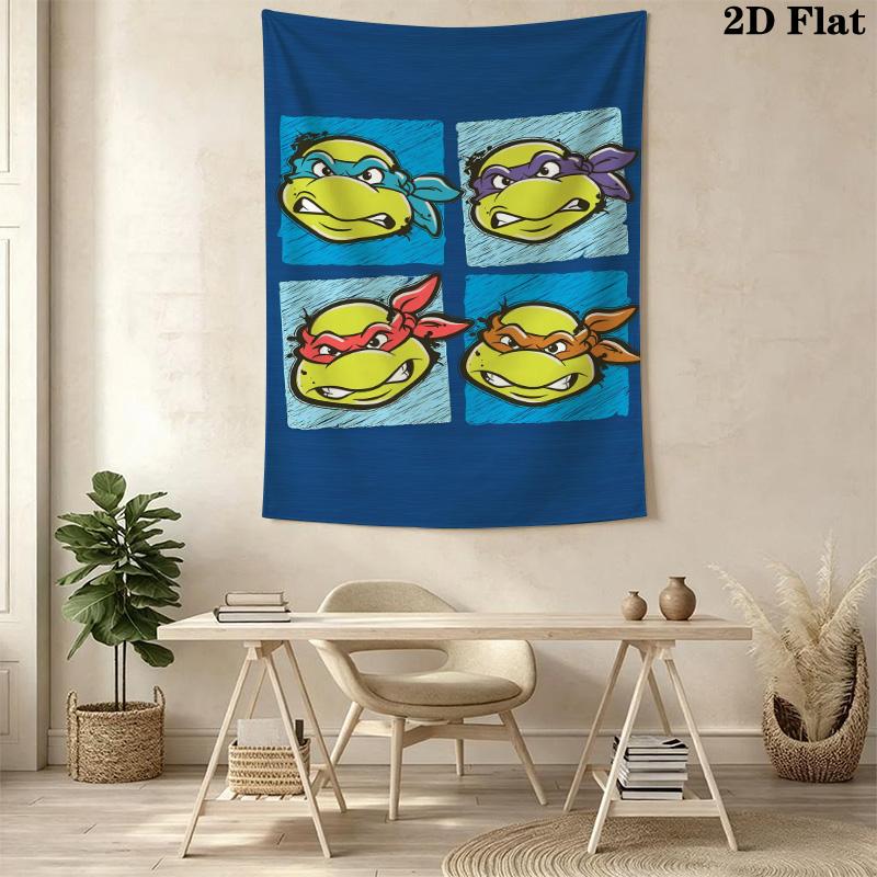 Mutant Turtles Urban Warriors Tapestry Wallmounted Fashion Print Homestay Soft Decoration Tapestry Christmas Gift Work Of Art