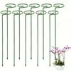 10Pcs Garden Support Stake Ring Metal Garden Plant Supports Single Stem Shrub Holder for Plants Rose Flowers Vegetables Vine