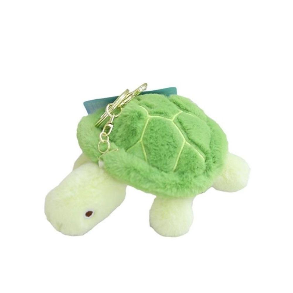 PP Cotton Plush Turtle Key Ring With Sound Green Doll Key Ring Couple Gift