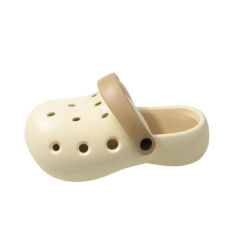 Летние женские тапочки с закрытым носком на платформе из ЭВА, новые модные дышащие туфли-сабо на плоской подошве для женщин, повседневные сандалии для женщин на открытом воздухе