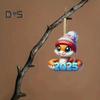 Christmas Snowman Pendant Hanging Ornament with Lanyard Easy To Hang Cartoon Acrylic Pendant Xmas Tree Decoration