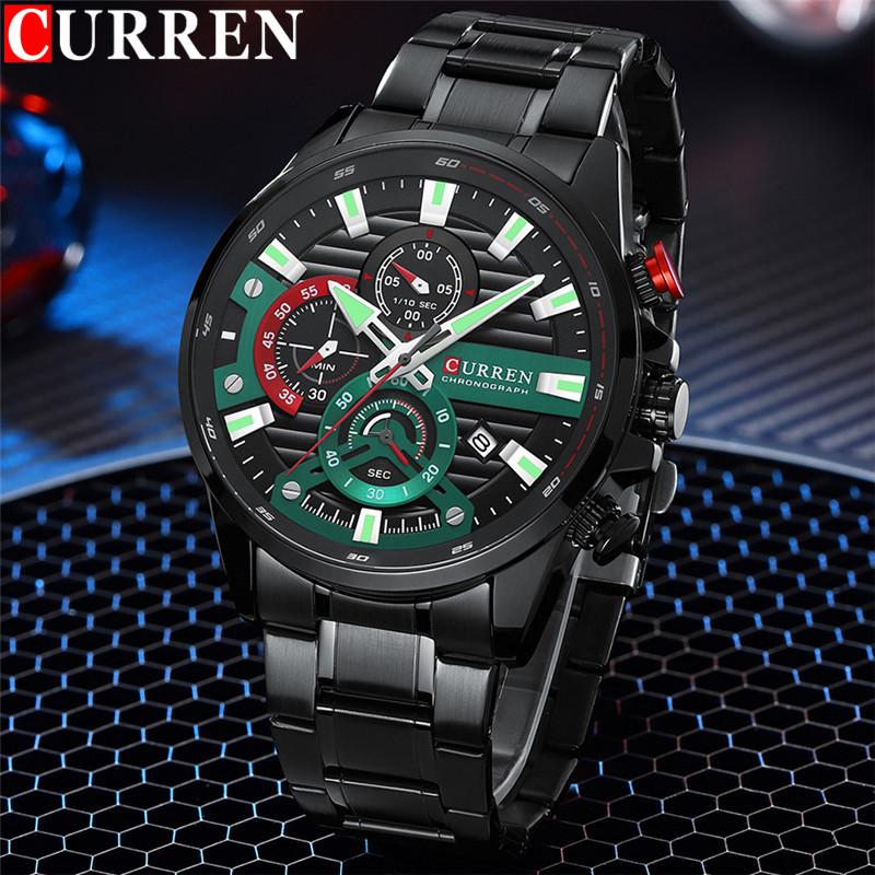 CURREN WristWatch Waterproof Chronograph Men Watch Military Top Brand Luxury Classic Stainless Steel Sport Army Male Clock 8415