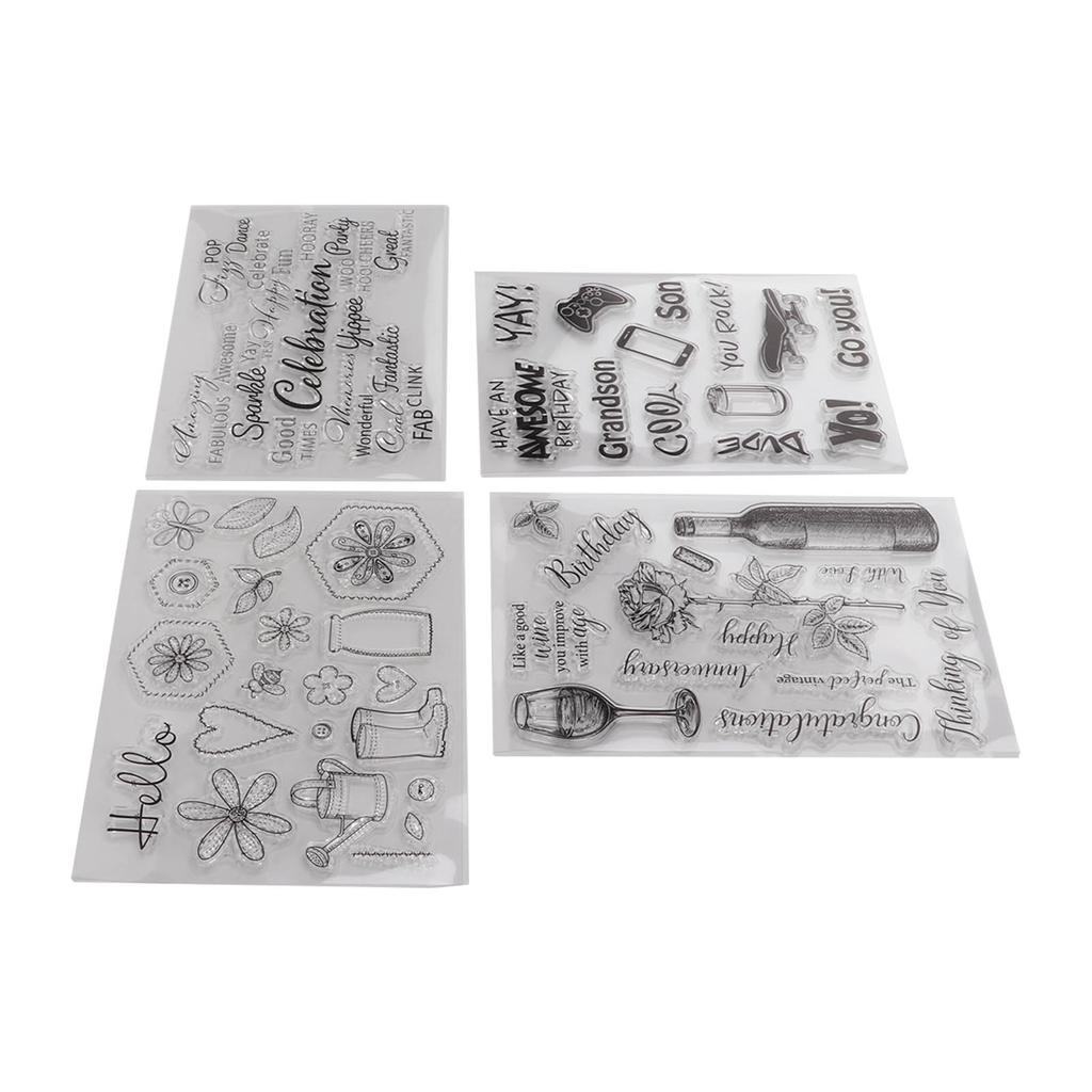 4 шт. прозрачные штампы прозрачные безопасные принадлежности для изготовления карточек для фотоальбомов
