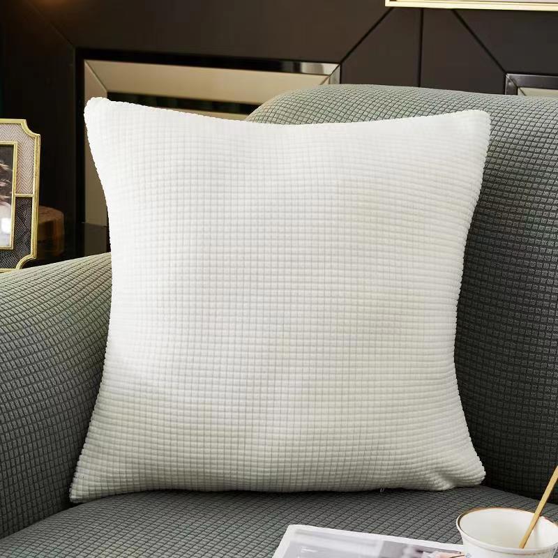 Solid Color Living Room Waffle Honeycomb Square Pillow Cushion Cover Cushion Cover Simple Sofa Pillow Cushion Cushion Cover