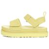 Goldenstar замшевые модные шлепанцы женские туфли лимонно-желтые 1117954-LELI