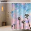 Bathroom Thickened Waterproof Curtain Mildew Proof Shower Curtain Shower Partition Curtain Shower Curtain Bathroom Curtain Free Perforation
