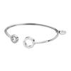 Women's Bangle - Lotus Style - Urban Woman - 316L Stainless Steel - Zirconium Oxide - 66mm