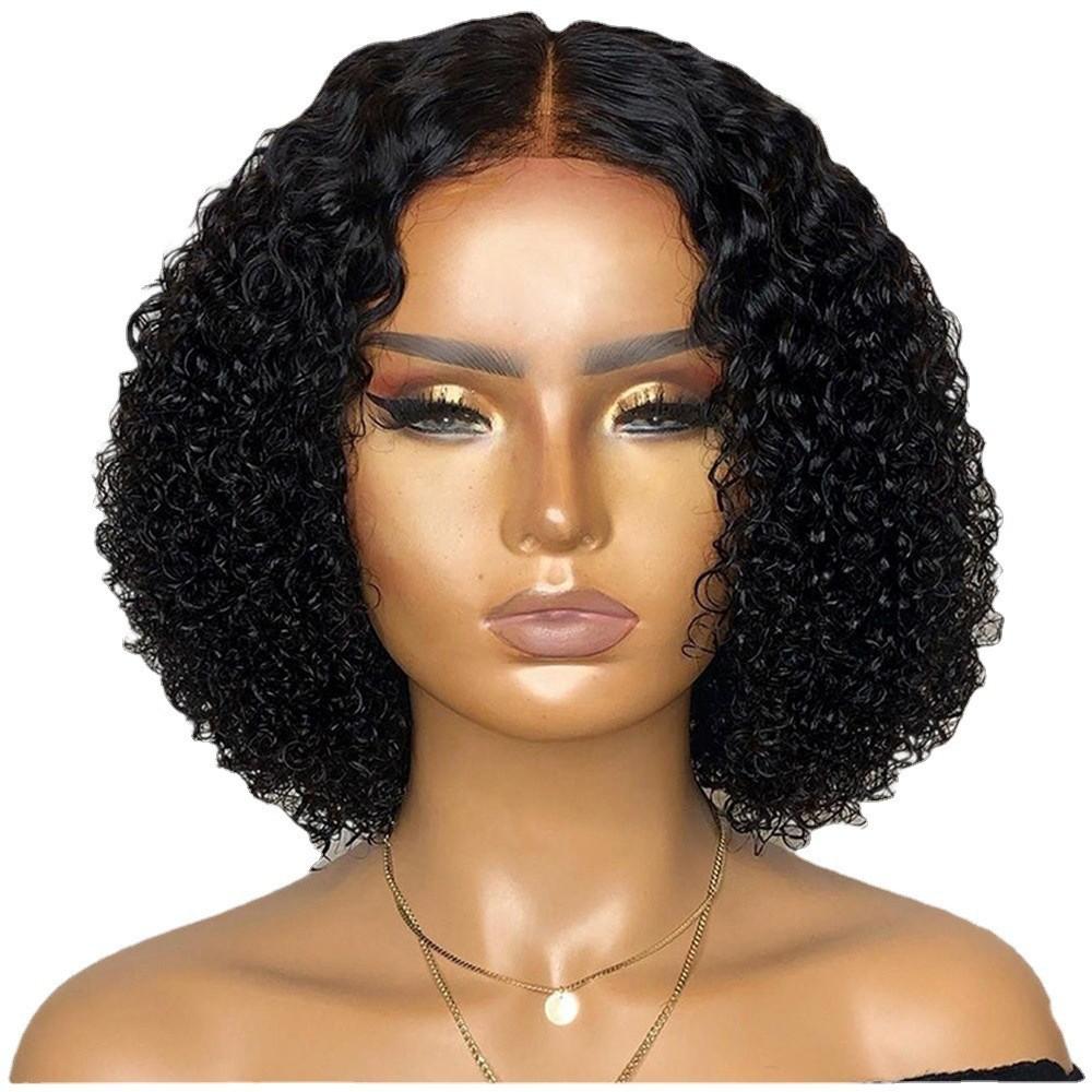 New Arrival Short Curly Wig For Women Black Color European And American Style H105
