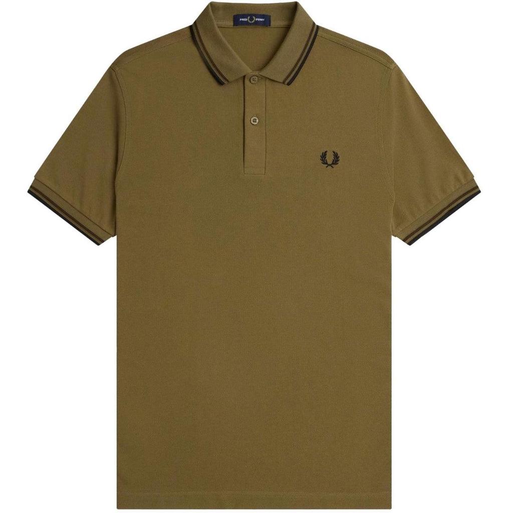 Мужская рубашка-поло Fred Perry с воротником с двойной полосой