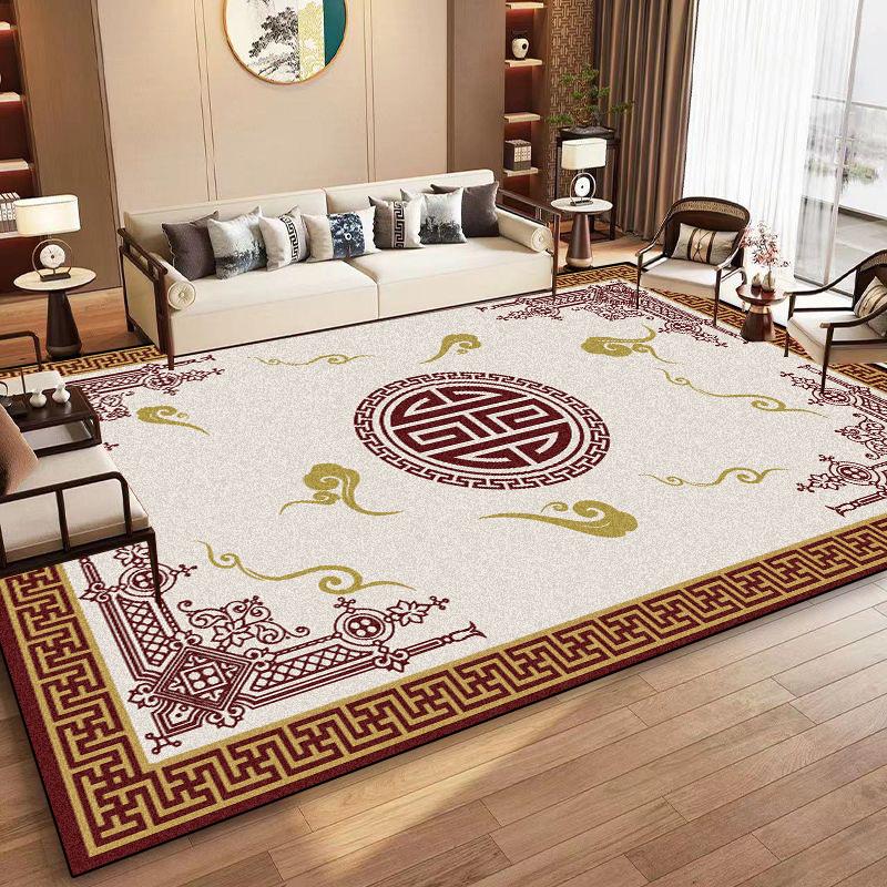Новый китайский стиль, роскошный ковер, гостиная, большая площадь, кофейные столики, нескользящие коврики, художественное украшение, спальня, моющиеся напольные коврики