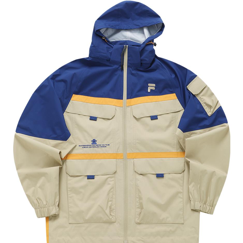 Fila Fusion Уличный Спортивный Фьюжн Американский Ретро Мода Повседневная Уличная Свободная Толстовка на Молнии Куртка Мужская куртки Темно-Хаки T11M331705FDK