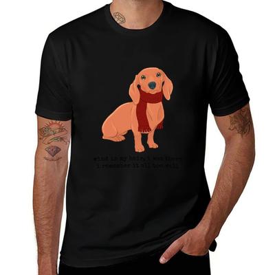 All Too Well Dachshund Tshirt Basic Casual Wear Short Sleeve Top