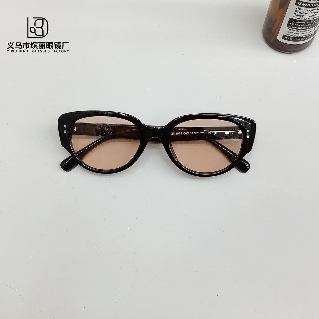 Retro American Cat'S Eye Women'S Sunglasses Sunshade Fashionable Simple High-End Sunglasses Glasses