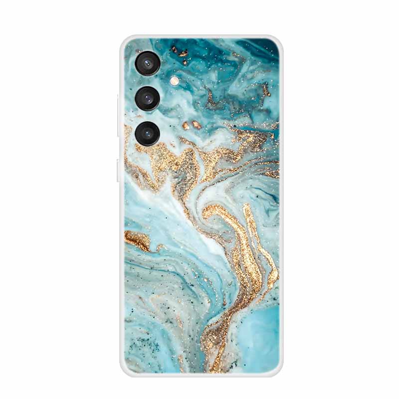 6.7" For Samsung S24 FE 5G Case Marble Soft Clear TPU Silicone Phone Covers for Samsung Galaxy S24 FE Case Bumper S24FE S 24FE
