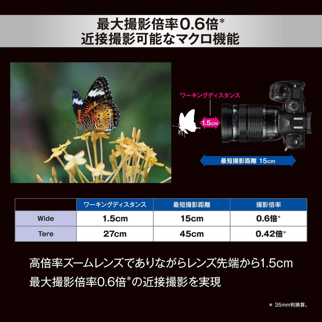 Стандартный зум-объектив OM SYSTEM DIGITAL ED IS PRO для естественной фотографии M.ZUIKO 12-100 мм F4.0 Пейзаж/Путешествие/Город