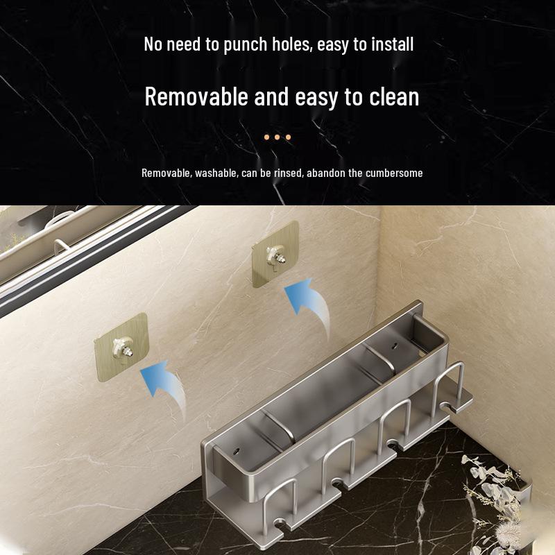 Настенный набор держателей для зубных щеток и ополаскивателя для рта без сверления