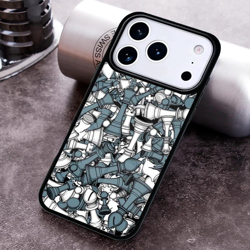 Шахматный Король Настольная Игра Битва Чехол для Телефона Для iPhone 17 16 15 14 13 12 11 Pro Max Plus 17Air Мягкий Силиконовый Чехол