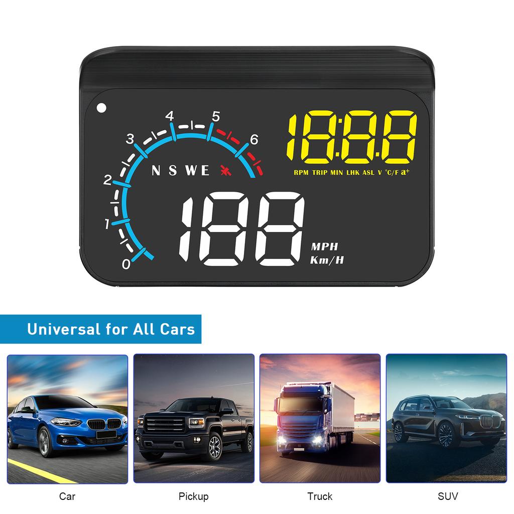 M12 HUD Автомобильный OBD2 GPS HUD Бортовой компьютер Автомобильный проектор Head Up Display Умные гаджеты Электроника для автомобиля Спидометр