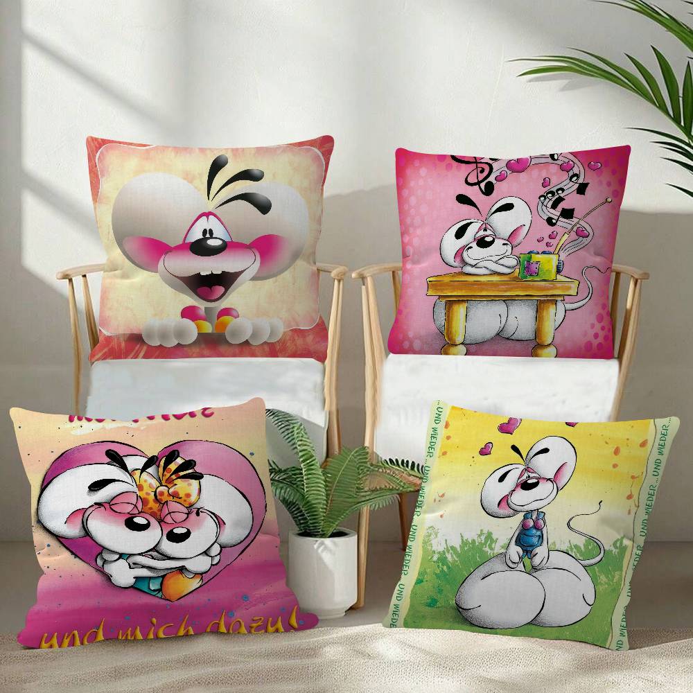 Cartoon DDiddl love cute kawaii Personalized Pillow Cover Kids Bedroom Wild Party Decor Pillowcase kid Birthday shower Gift