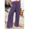 Women's Fashion Loose Casual Solid High Waist Wide Leg Pants Casual Pants