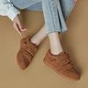 2026 Spring New Genuine Leather Sneakers Women Vintage Brown Suede Flat German Training Shoes Comfortable Outdoor Running Shoes