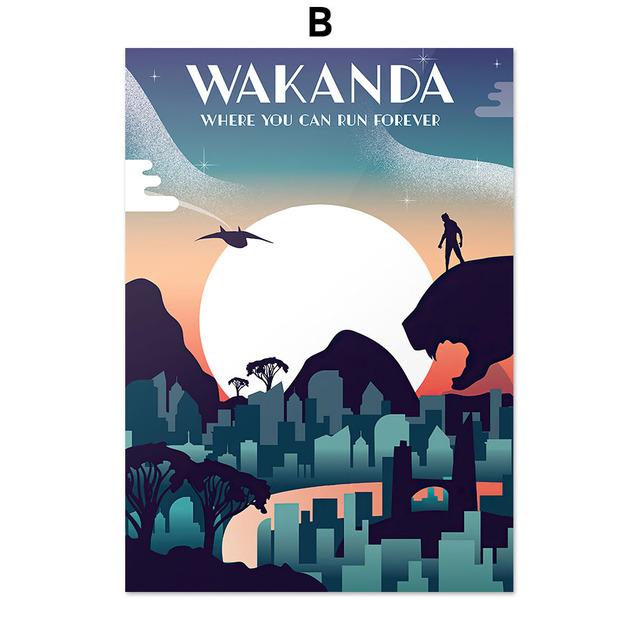 Асгард Ваканда Египетский сад Барселона Абстрактные скандинавские настенные художественные постеры и принты, картины на холсте, картины для декора гостиной