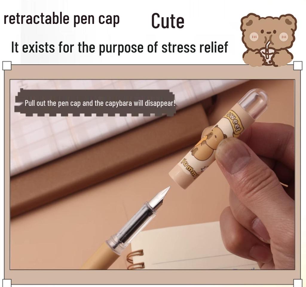 Стираемая термочувствительная перьевая ручка для каллиграфии третьего класса - Заправляемая, безопасная для детей и идеально подходящая для начинающих.