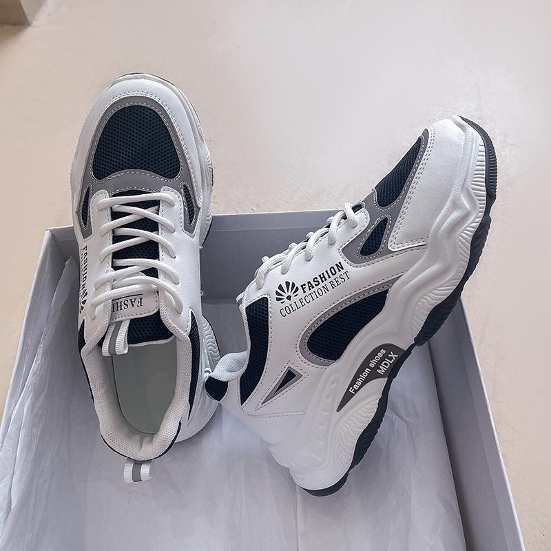 Женская обувь в Корейском стиле Daddy, осенняя новая студенческая универсальная спортивная обувь, женская повседневная обувь с увеличенным каблуком