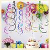 6Pcs Spiral Pendant Party Streamers Hanging Plastic Streamer Spiral Pendant Twin Tail Party Ceiling Foil Swirl Decorations