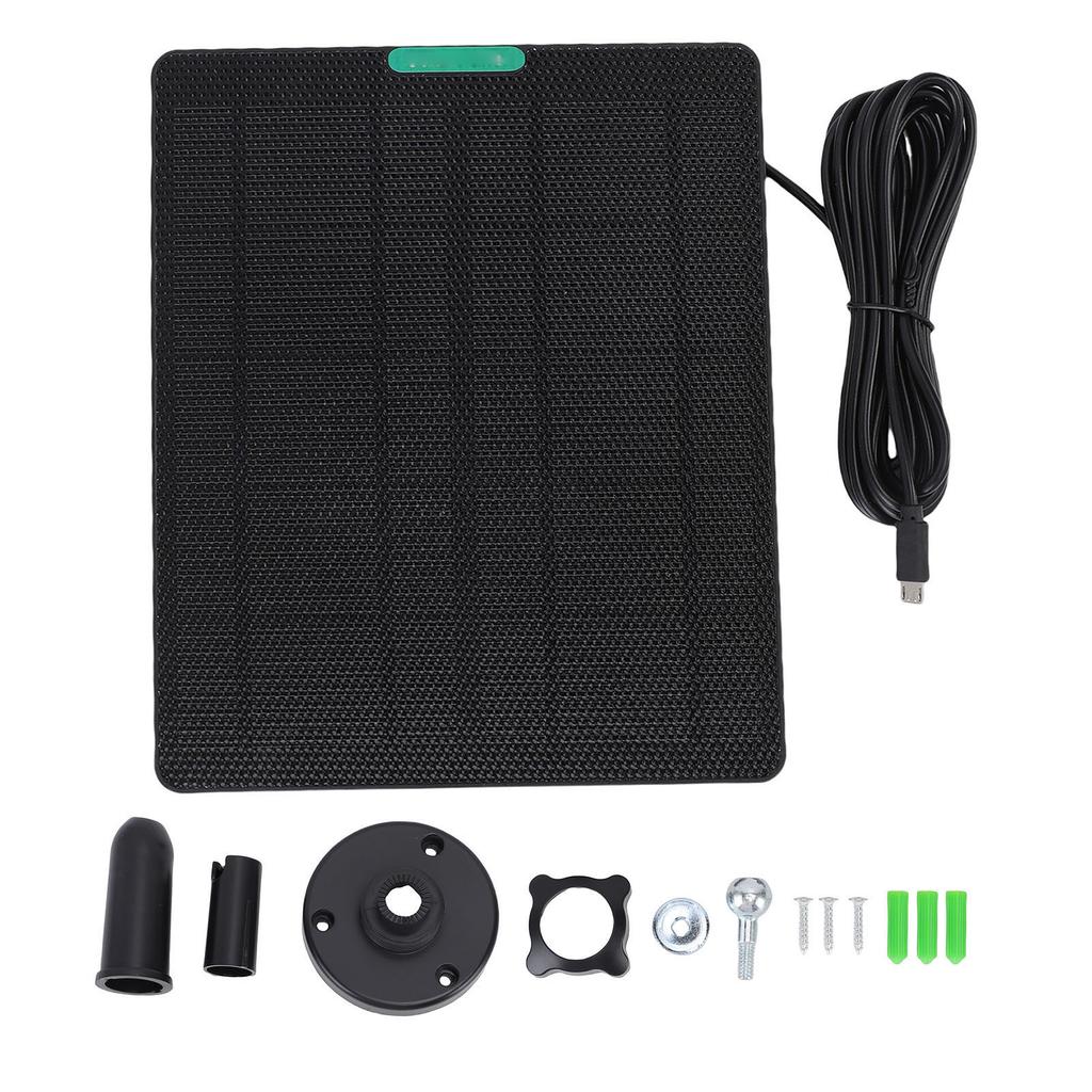 Solar Panel Fit for Ring Camera 10W Water Proof Monocrystalline Silicon Security Camera Solar Panel Black