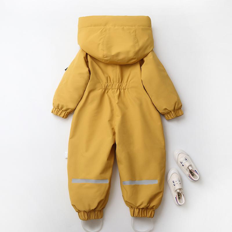 Зимняя детская одежда Теплая флисовая подкладка Мальчики Слитный комбинезон Ветрозащитный Детский лыжный комбинезон Детские комбинезоны для девочек