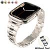 Женский тонкий браслет из нержавеющей стали для Apple watch Ultra3 11 10 9 8 7 49mm 40 42 41 45 46mm Ремешок для iWatch Роскошный металлический ремешок