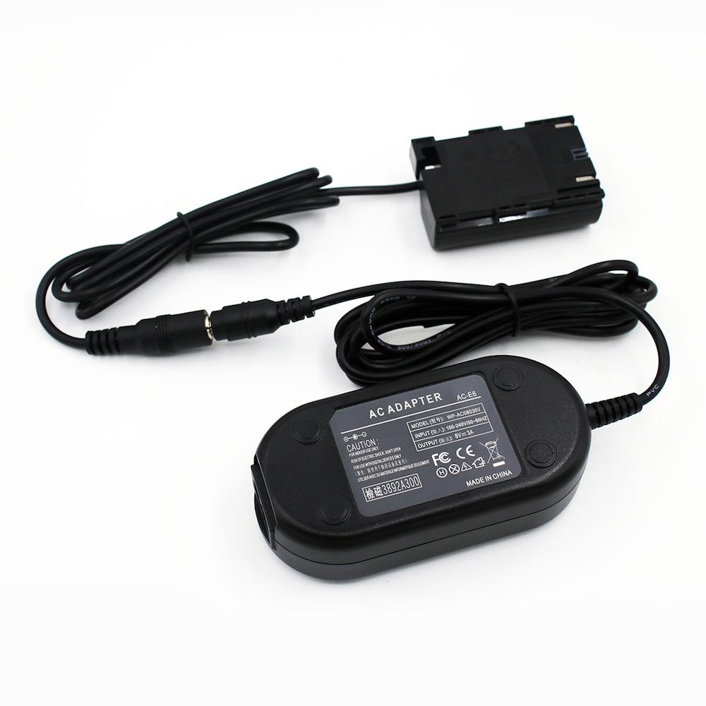 For Canon 7d ACK-E6C AC Power Adapter LP-E6 Dummy Battery For Canon 6D, 5D Mark III, 60D