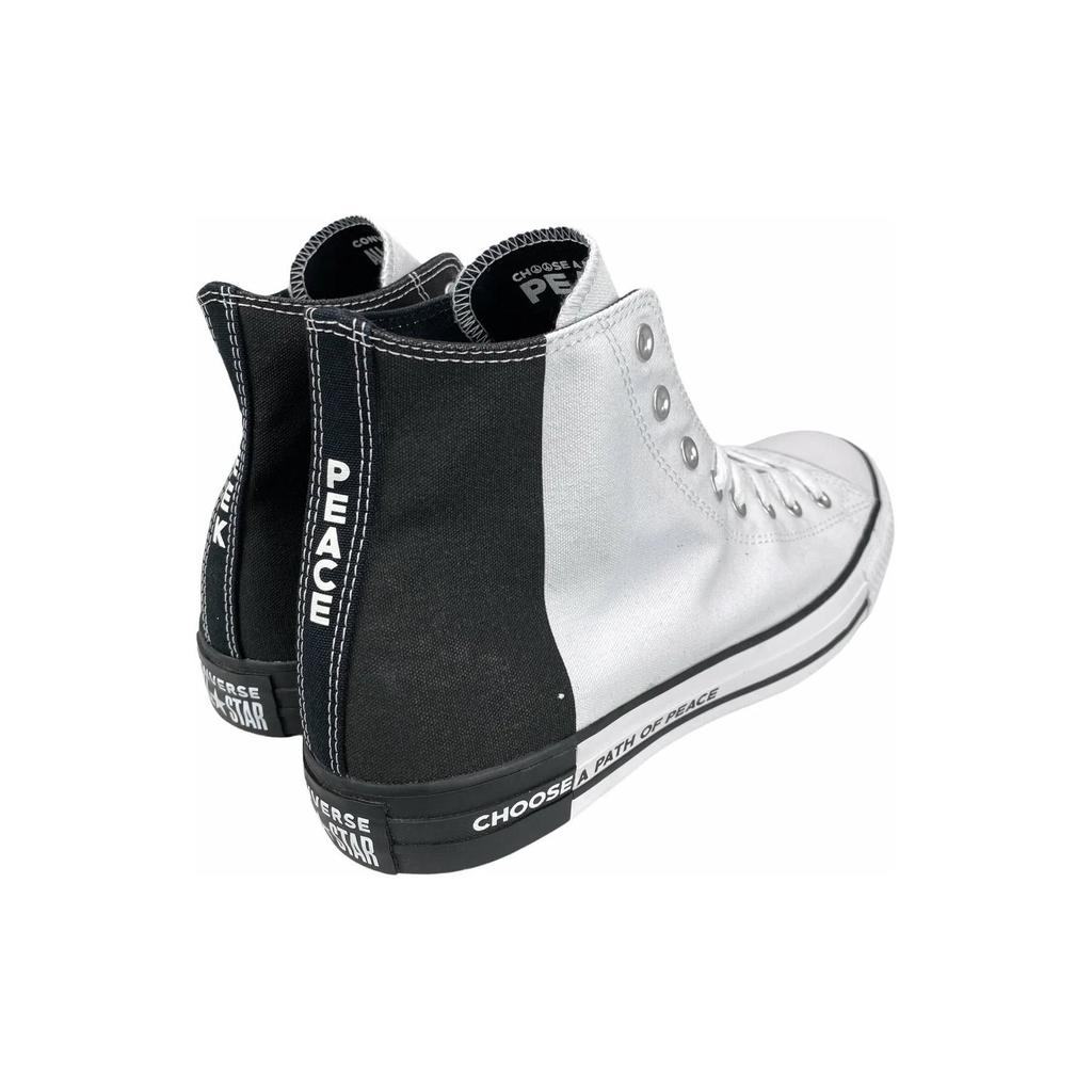Converse Chuck Taylor All Star High Choose A Path Of Peace Unisex Sneakers White Black 165767F
