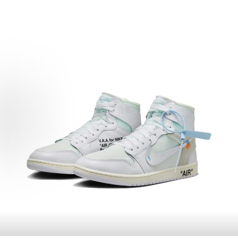 Кроссовки Off-White x Air Jordan 1 Retro High OG Alaska Унисекс AA3834-100