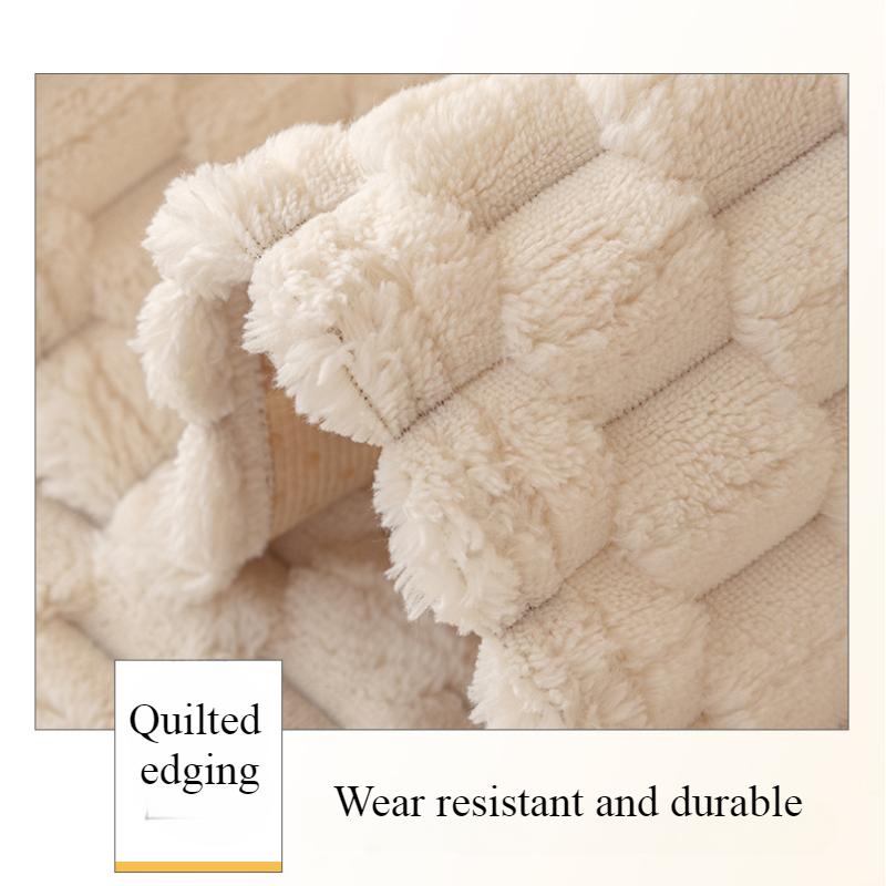 Простая современная плюшевая подушка для дивана, украшение для гостиной, нескользящее толстое полотенце для спинки, мягкое, удобное, все включено, стирается в стиральной машине, чехол для дивана