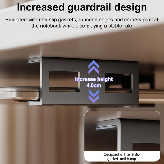 3Pcs Under-Desk Laptop Storage Mount Strong Load-bearing High Stability Easy Installation Laptop Holder Notebook Storage Organizer
