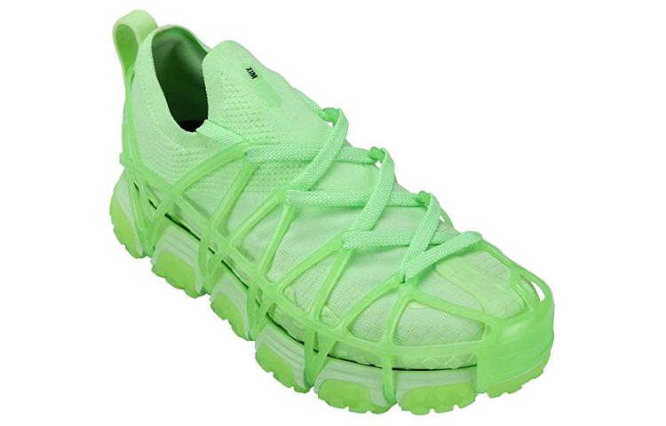 Li Ning Смешанная ткань ACE Нескользящие Износостойкие Низкие Повседневные Туфли Женские Флуоресцентный Ледяной Зеленый AZGS030-2