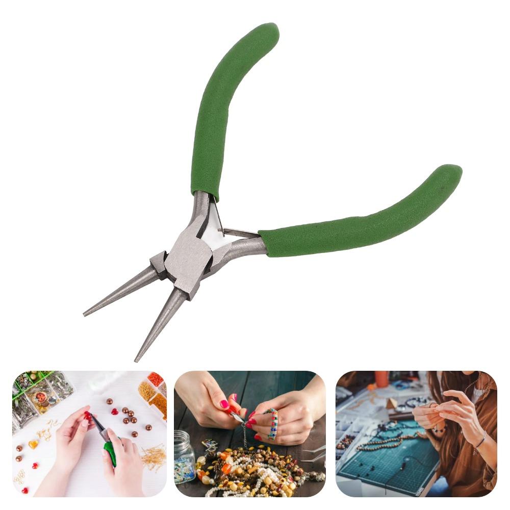 Carbon Steel Round Nose Pliers Nonslip Handle Wire Looping Pliers  Precise Wire Looping