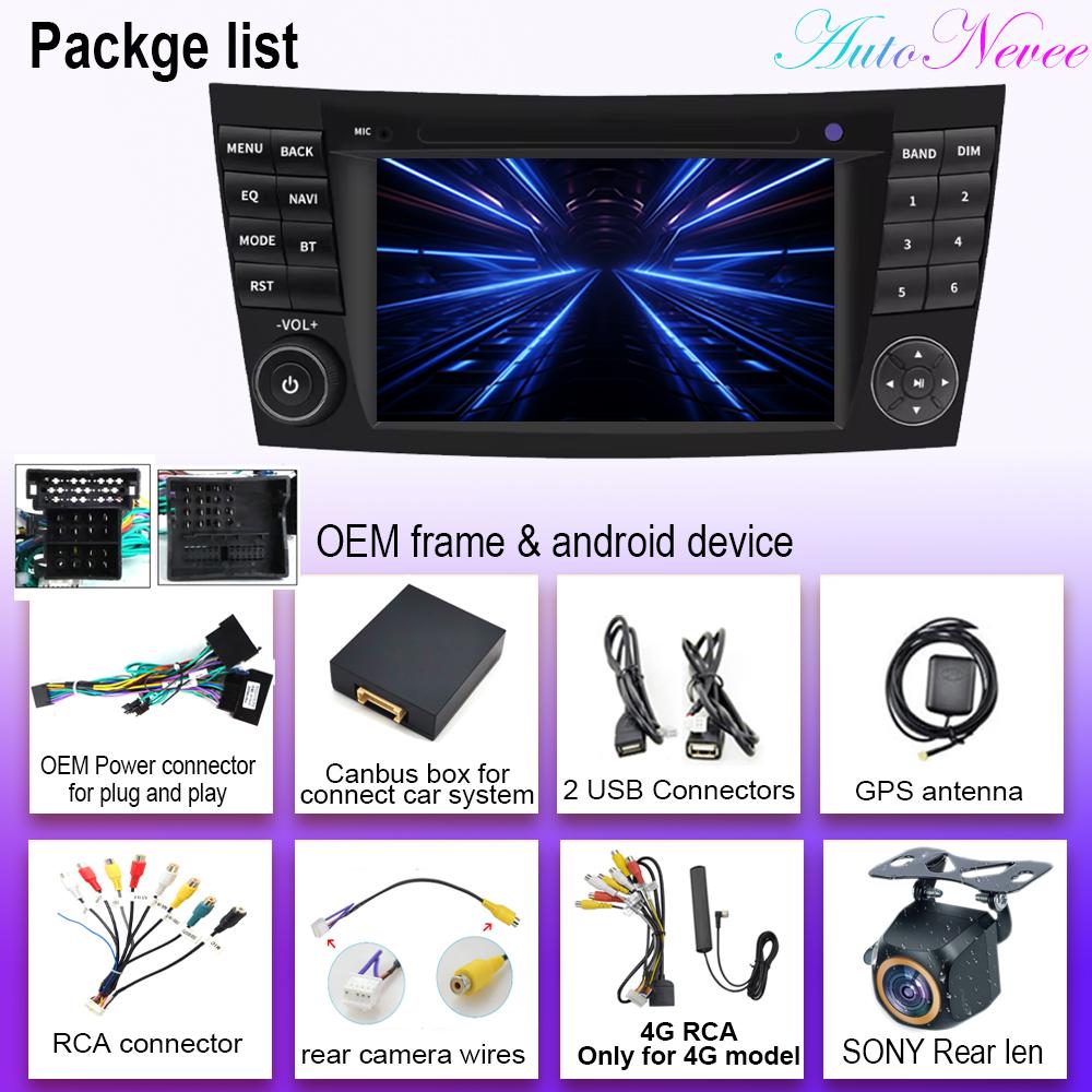 Беспроводная Carplay Android Auto Автомобильные интеллектуальные системы 7 дюймов для Mercedes W211 Benz W211 Автомобильный радиоприемник Мультимедийный плеер Автомобильная стереосистема