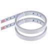 Adhesive Tape Measure, Carbon Steel, White, Straight Track Tape, Flat Ruler, 300cm Metric, Right To Left Reading, Pack of 2