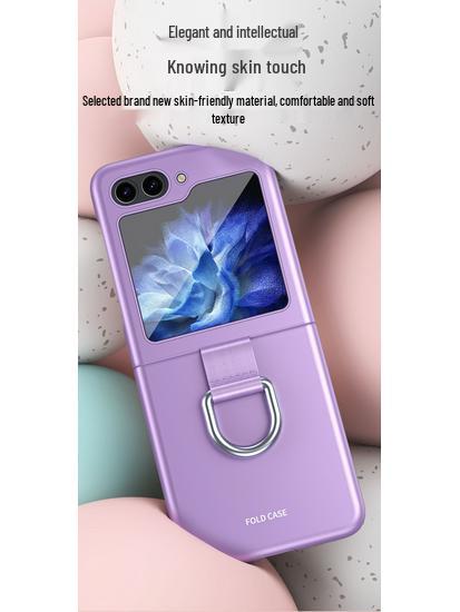 Чехол-ремешок Samsung Z Flip7 Silk Ribbon: Защитный чехол с полным покрытием и держателем-кольцом для Flip6/5, ощущается как вторая кожа.