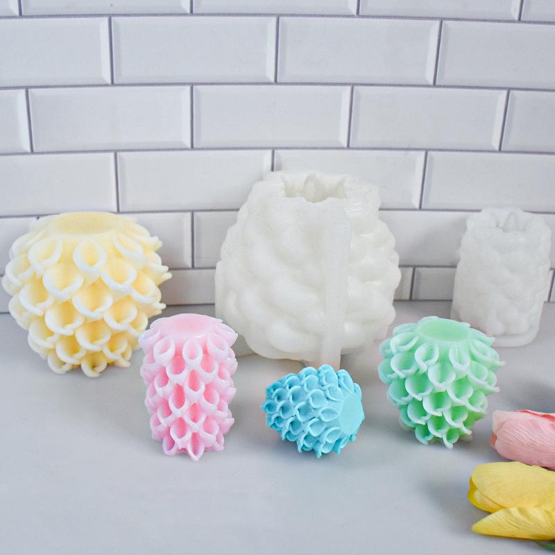 Chou Kai Morning Glory Scented Candle Silicone Mold - DIY Simple Aromatherapy Plaster Diffuser Stone Mold