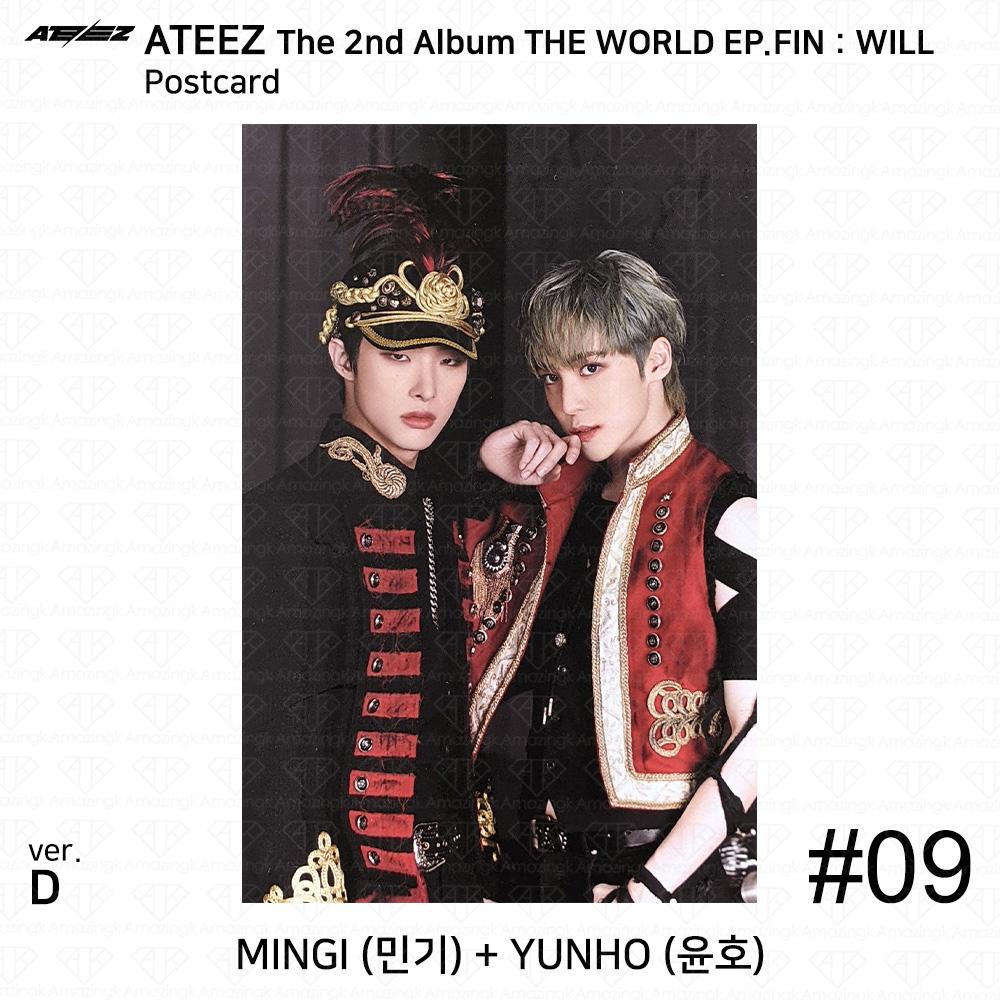 ATEEZ 2-й альбом WORLD EP.FIN WILL Открытка KPOP K-POP