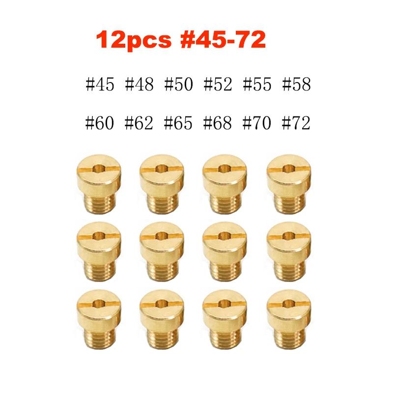 10pcs and 12pcs Main Jet M5 For Dellorto SHA SHB UA UB PHBG VHB-CS VHBT-CS #30-135 PHBG CarburadorJet Kits Carburetor Gicleur