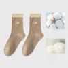 Ladies Spring and Autumn Assorted Colors Cute Embroidery Puppy Drum Pile Socks