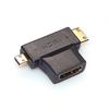 3 In 1 Hdmi- Compatible Female To Mini/micro Hdmi Male Connecter Adapter 1080p Hdmi Extender For Pc Hd Tv Laptop Adapter