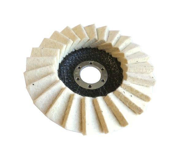 WHEEL SET Felt Polishing Disc 125mm Flap + AUTOSOL Paste
