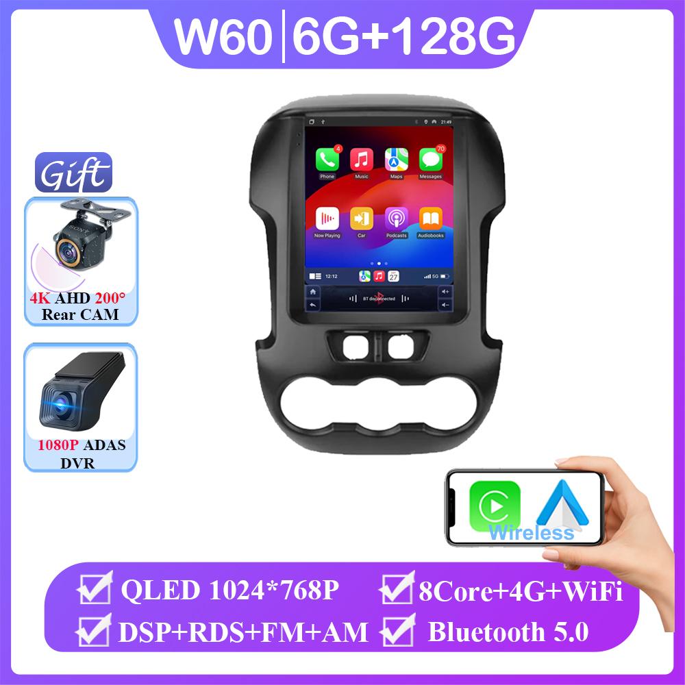 9,7-дюймовый Android 14.0 для Ford Ranger 2012 2013 2014 2015 автомобильный радиоприемник стерео авто DSP Carplay GPS навигатор плеер видео 4G Lte